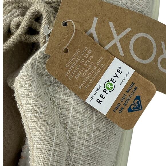 Roxy Minnow Wally Slip On Sneaker Shoe Women's 7.5 Cream - Picture 7 of 8